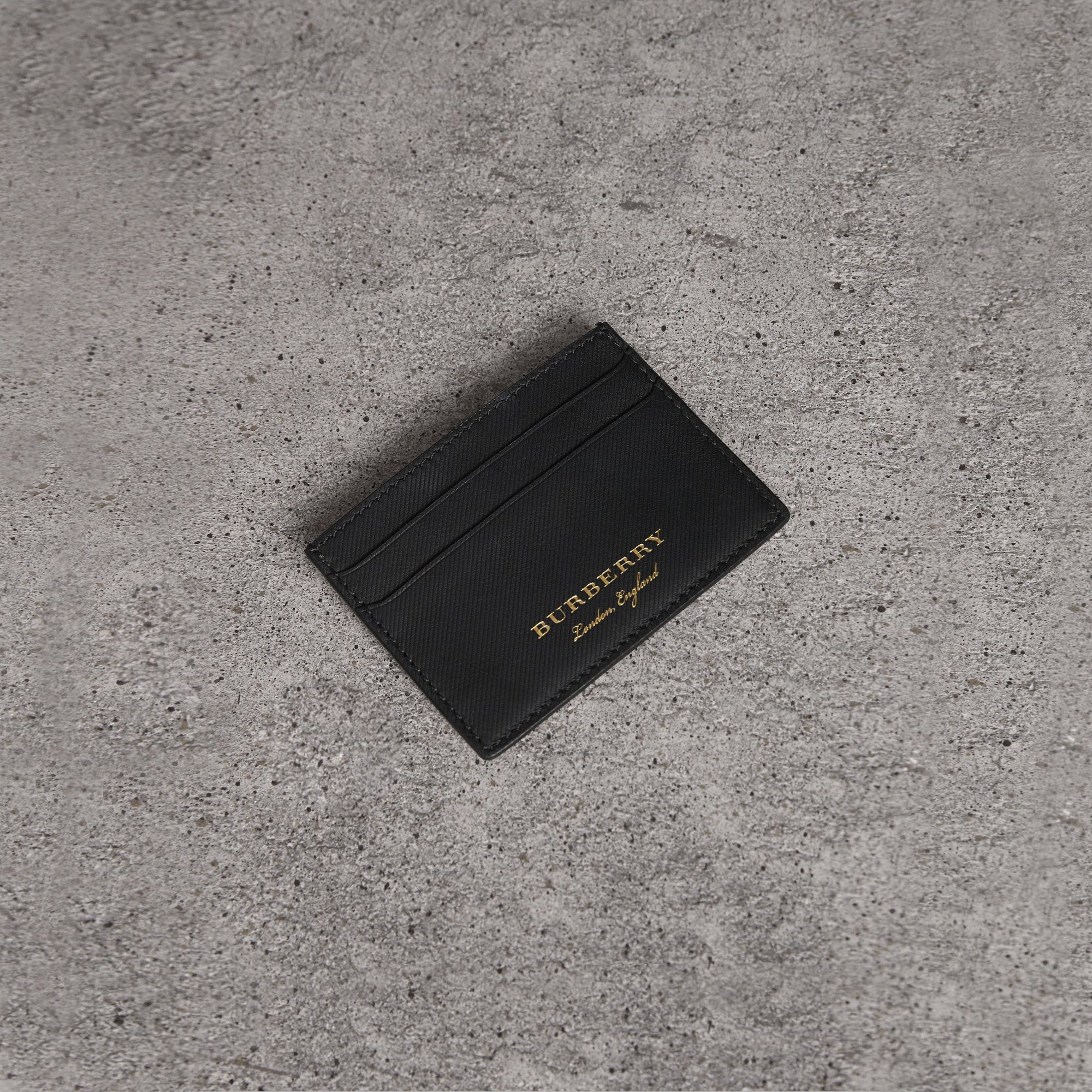 BLACK Porte-cartes en cuir trench