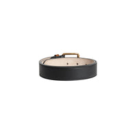 BLACK Ceinture en cuir trench bicolore