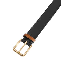 BLACK Ceinture en cuir trench bicolore