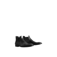 BLACK Bottines Chelsea en cuir poli
