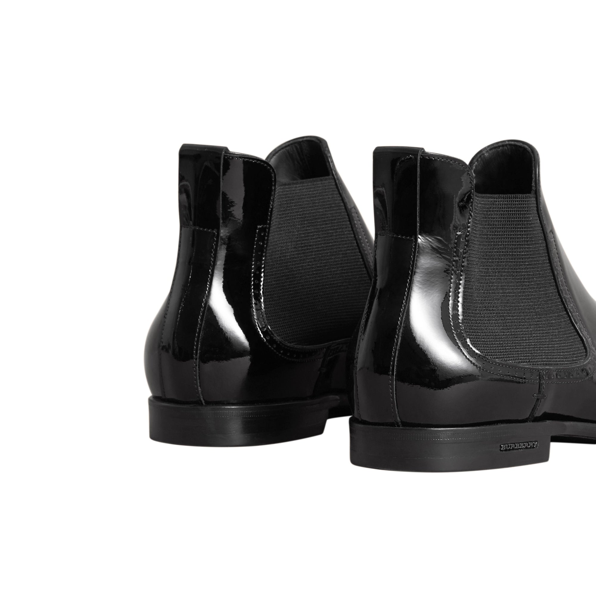 BLACK Bottines Chelsea en cuir poli