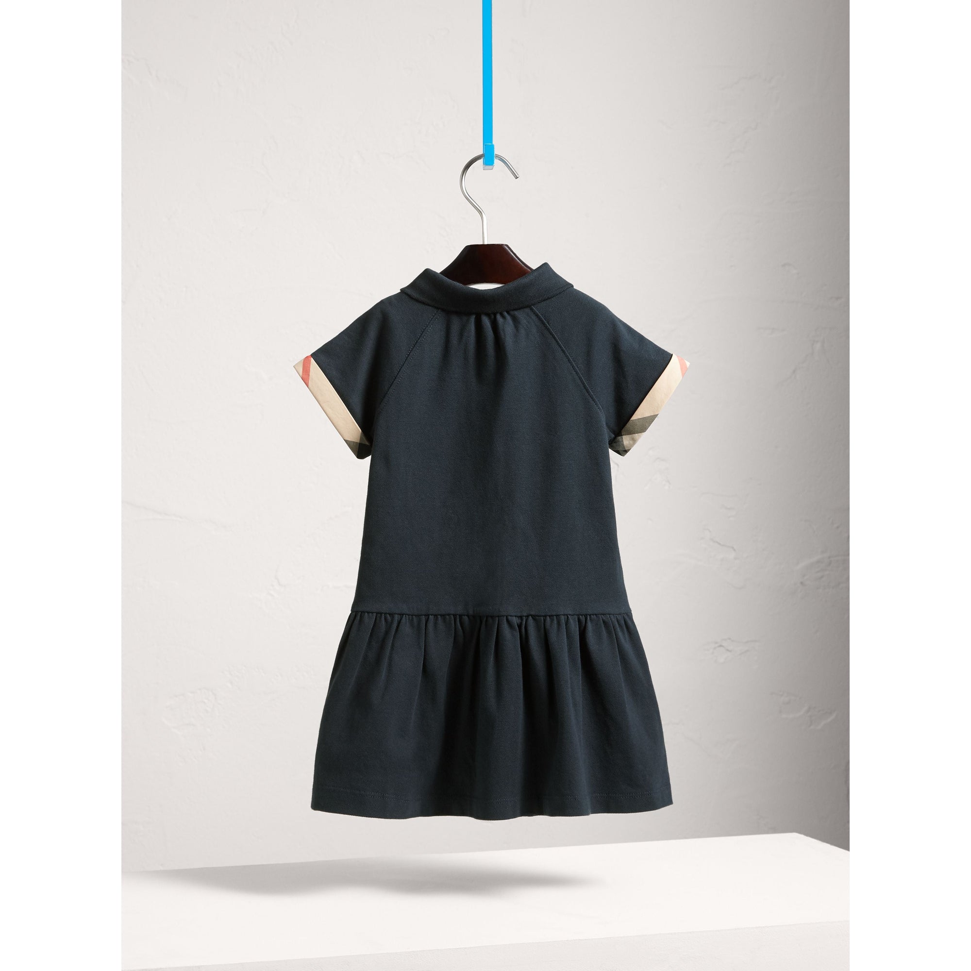 NAVY Robe taille basse en piqué de coton extensible