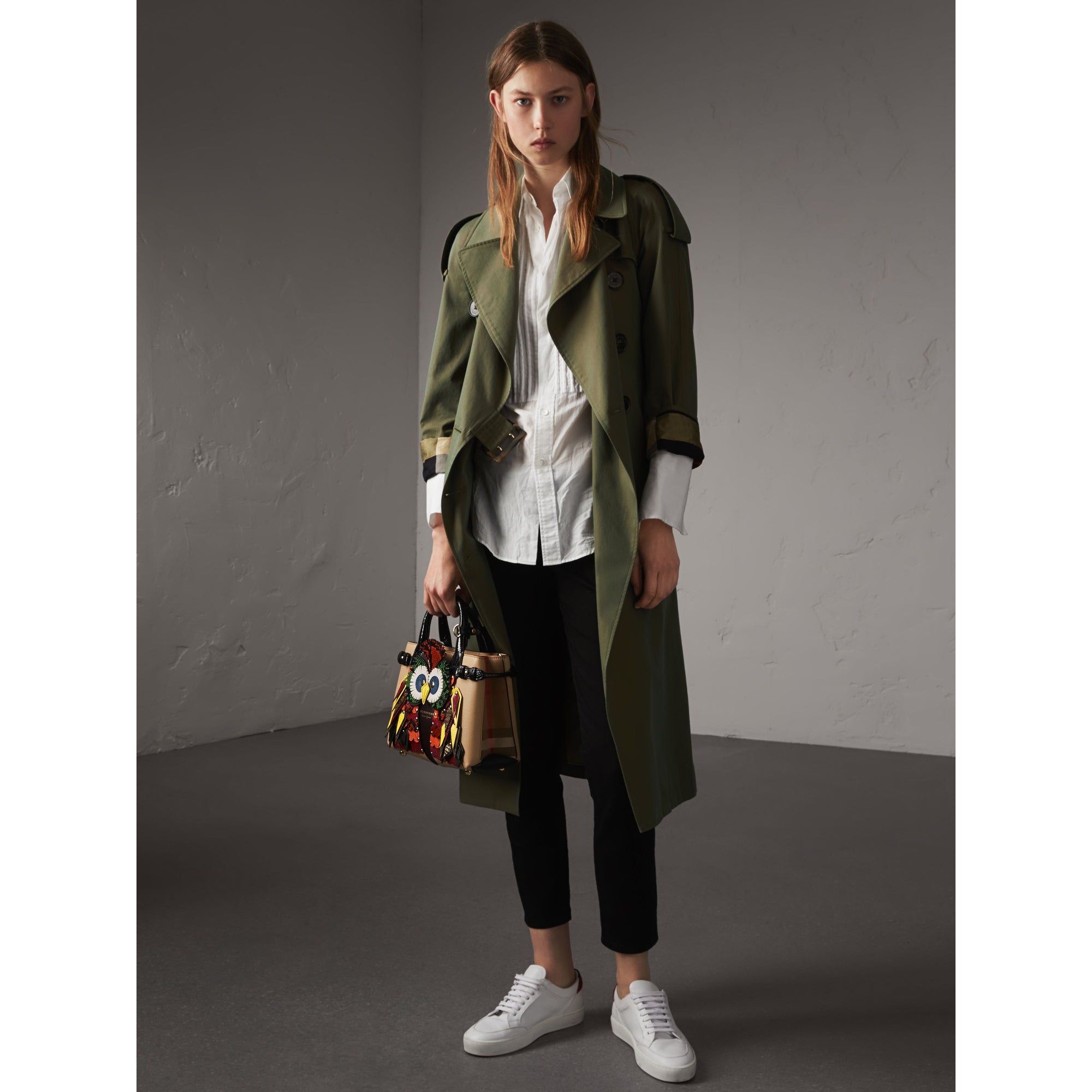 Petit sac The Banner en cuir avec motif Bestiaire - Chino