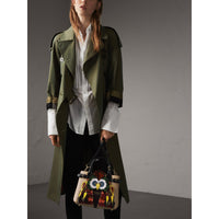 Petit sac The Banner en cuir avec motif Bestiaire - Chino