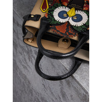 Petit sac The Banner en cuir avec motif Bestiaire - Chino