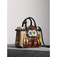 Petit sac The Banner en cuir avec motif Bestiaire - Chino