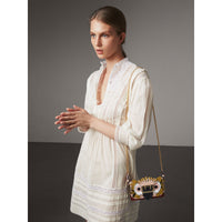 ASH ROSE Mini sac The Buckle en cuir et peau de serpent à motif Bestiaire