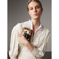 ASH ROSE Mini sac The Buckle en cuir et peau de serpent à motif Bestiaire