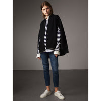 BLACK Cape en jersey brodé