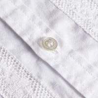 WHITE Chemise en broderie anglaise et en coton avec détails en dentelle