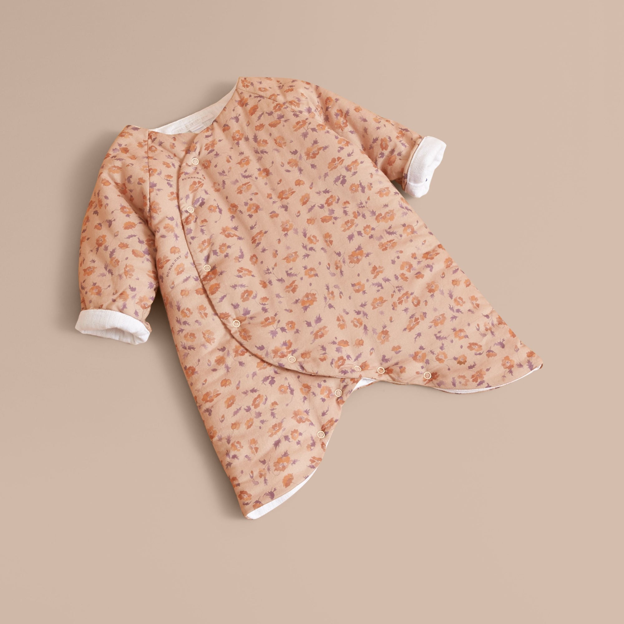 LIGHT COPPER Combinaison en coton matelassée à imprimé floral