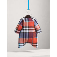 ORNGE RED/CRNFLRW BL Combinaison en coton matelassé à motif check