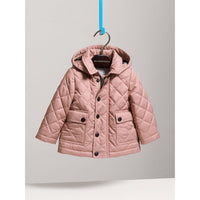 PALE ROSE Veste matelassée avec capuche amovible