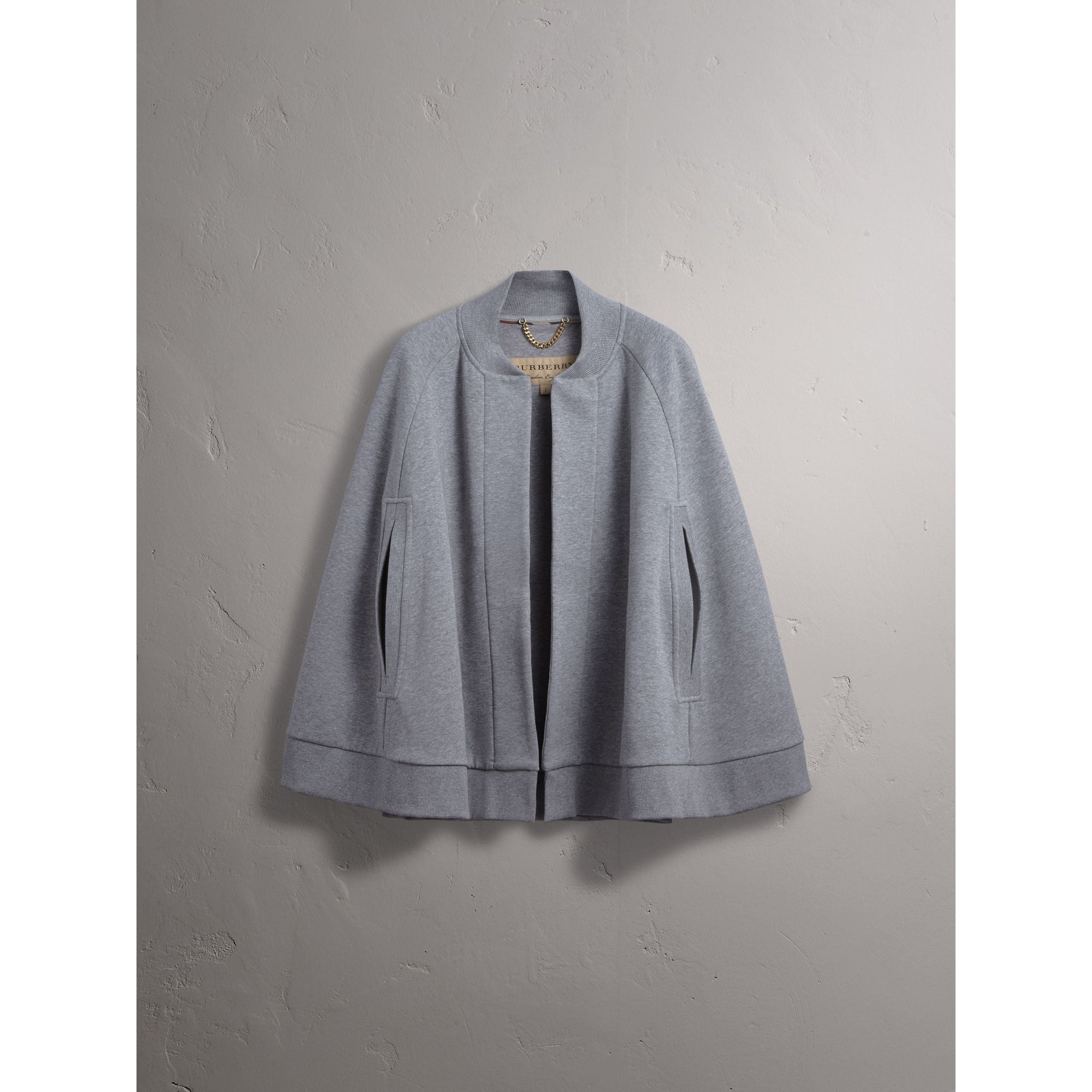 PALE GREY MELANGE Cape sweat-shirt avec appliqué Bestiaire