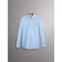 PALE BLUE Chemise en popeline de coton avec boutons en résine