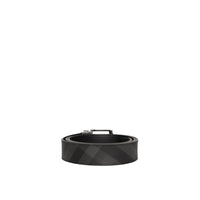 CHARCOAL/BLACK Ceinture réversible en tissu London check et cuir