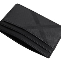 CHARCOAL/BLACK Porte-cartes à motif London check