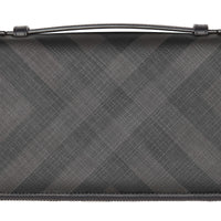 CHARCOAL/BLACK Portefeuille de voyage à motif London check