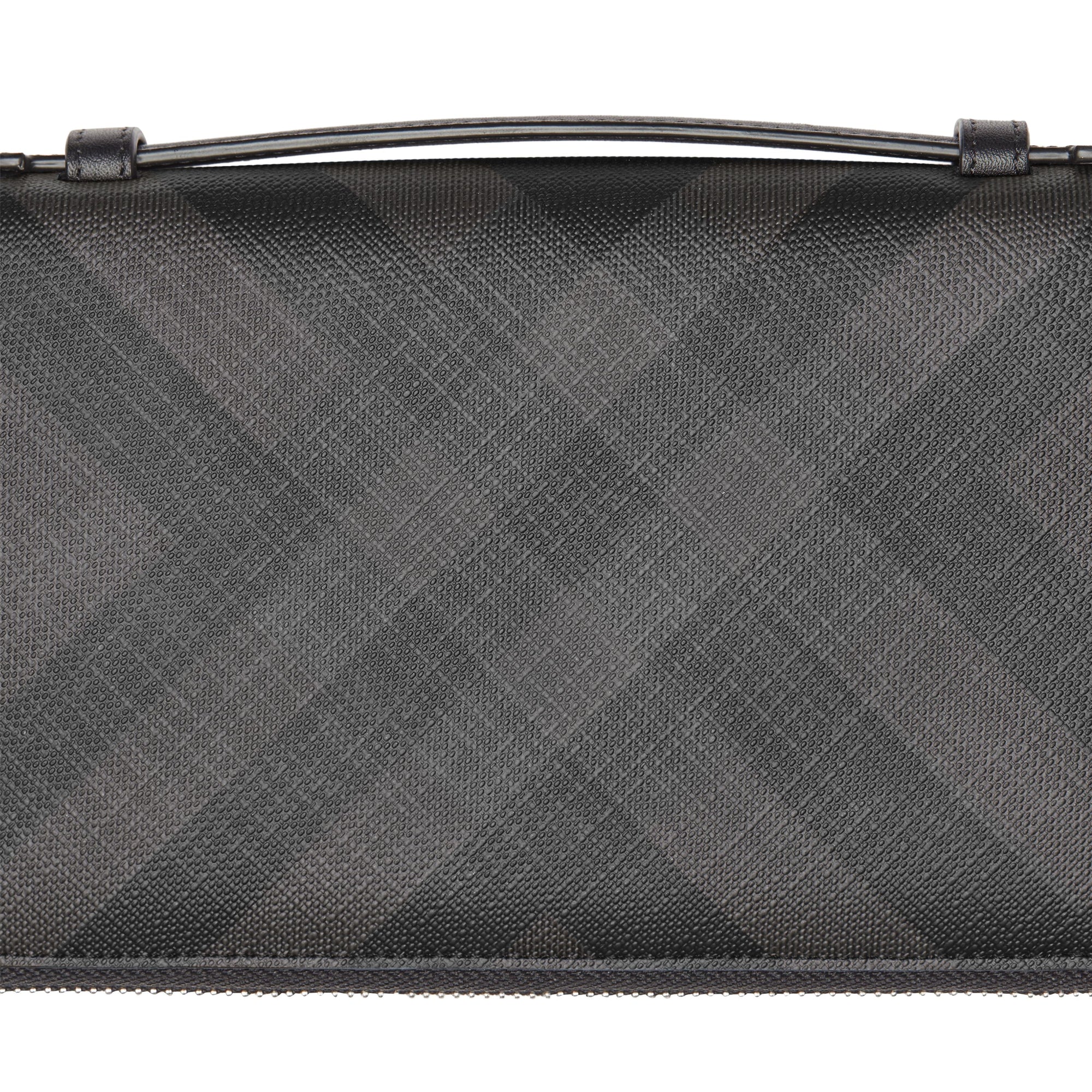 CHARCOAL/BLACK Portefeuille de voyage à motif London check