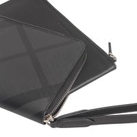 CHARCOAL/BLACK Portefeuille de voyage à motif London check