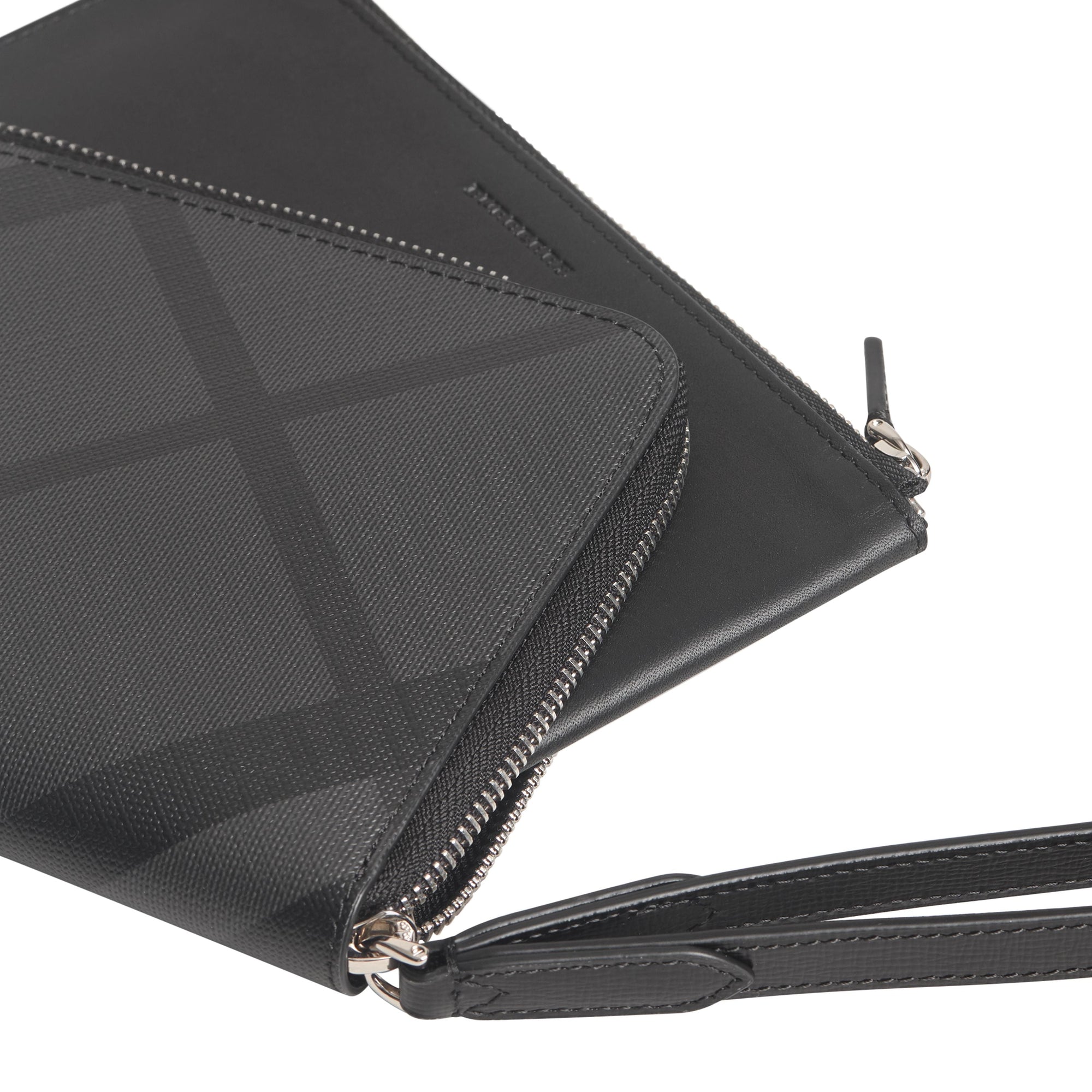 CHARCOAL/BLACK Portefeuille de voyage à motif London check