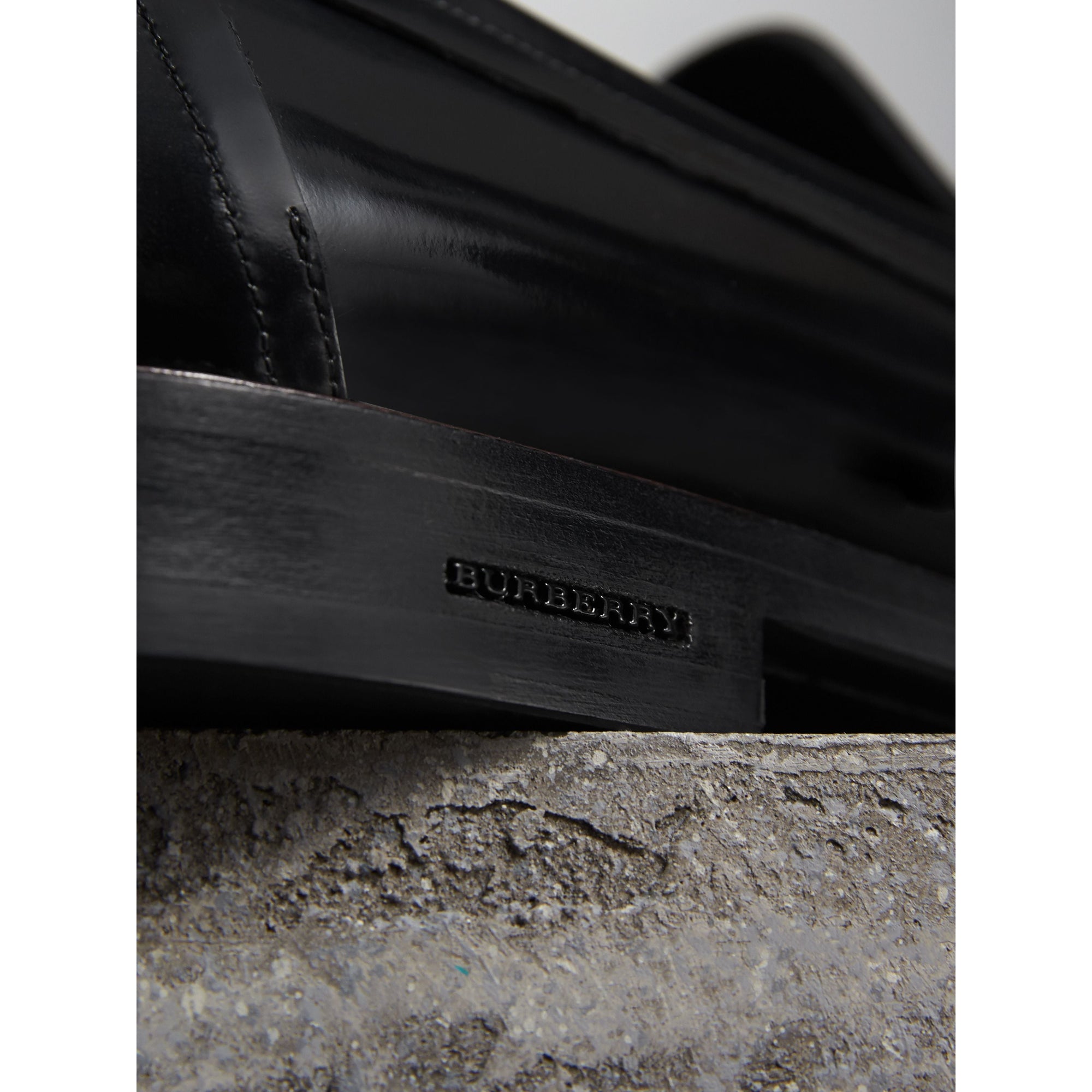 BLACK Mocassins Penny Loafers en cuir bicolore
