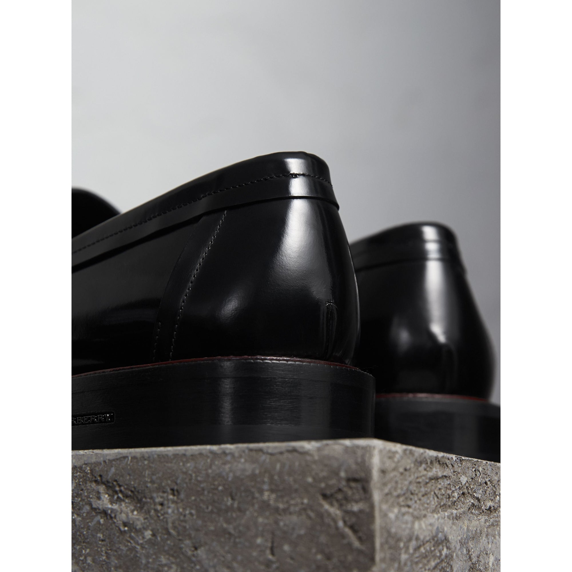 BLACK Mocassins Penny Loafers en cuir bicolore