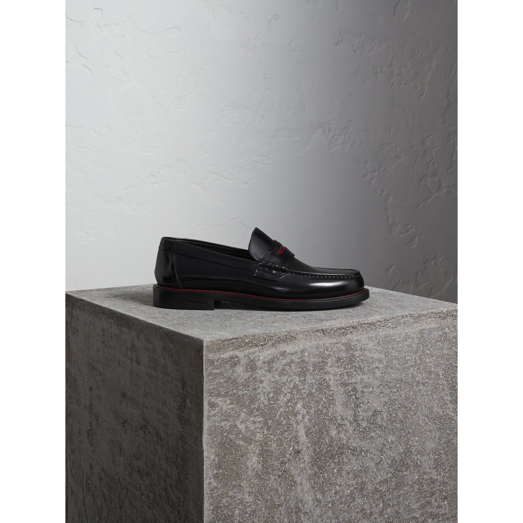 BLACK Mocassins Penny Loafers en cuir bicolore