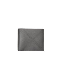 CHARCOAL/BLACK Portefeuille à rabat avec motif London check