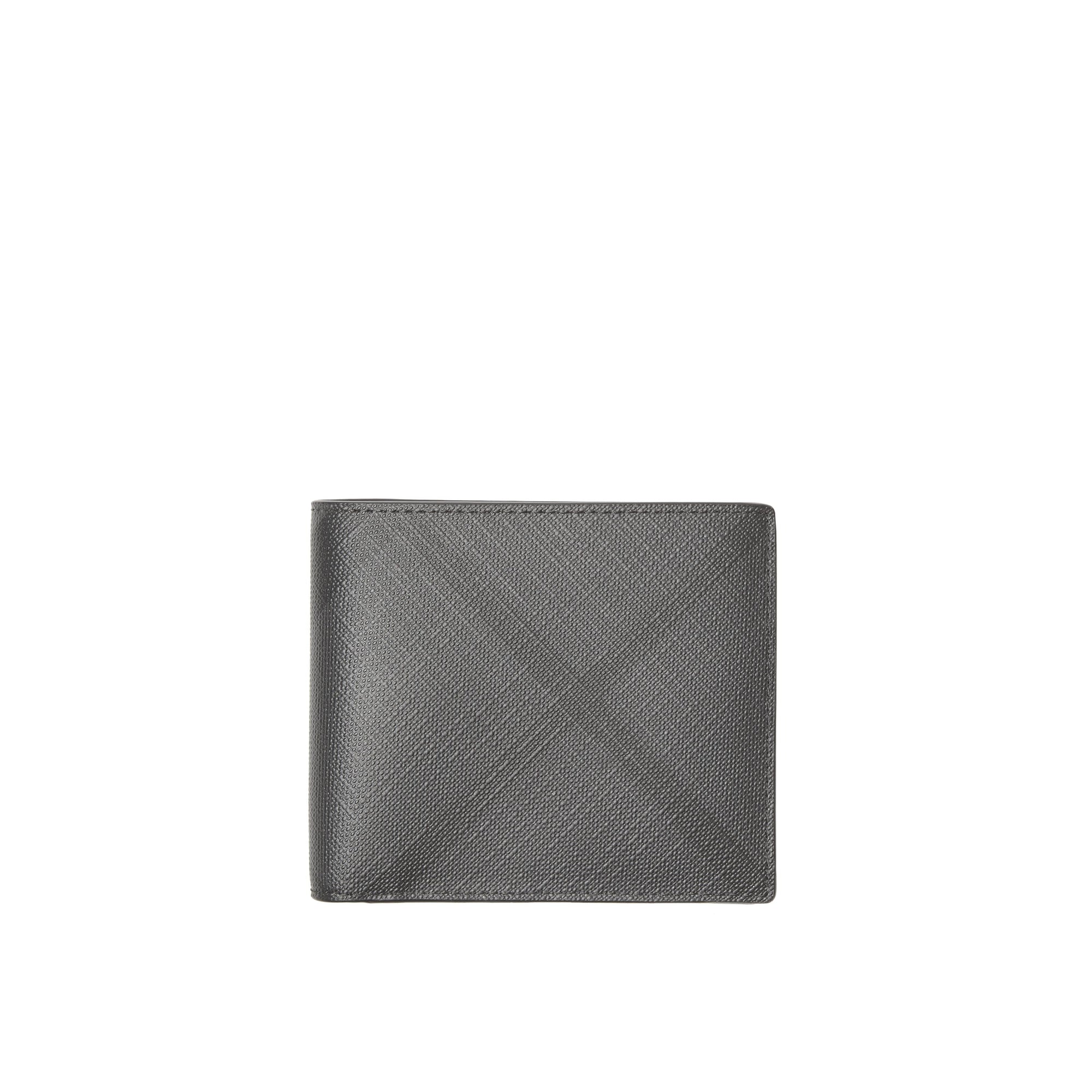 CHARCOAL/BLACK Portefeuille à rabat avec motif London check