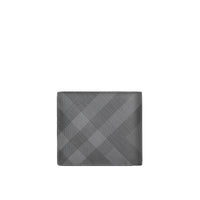 CHARCOAL/BLACK Portefeuille à rabat avec motif London check