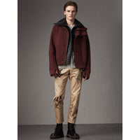 MAHOGANY RED Veste en maille côtelée de coton mélangé avec gilet sans manches rembourré