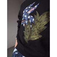 BLACK Sweat-shirt en coton avec motif Bestiaire
