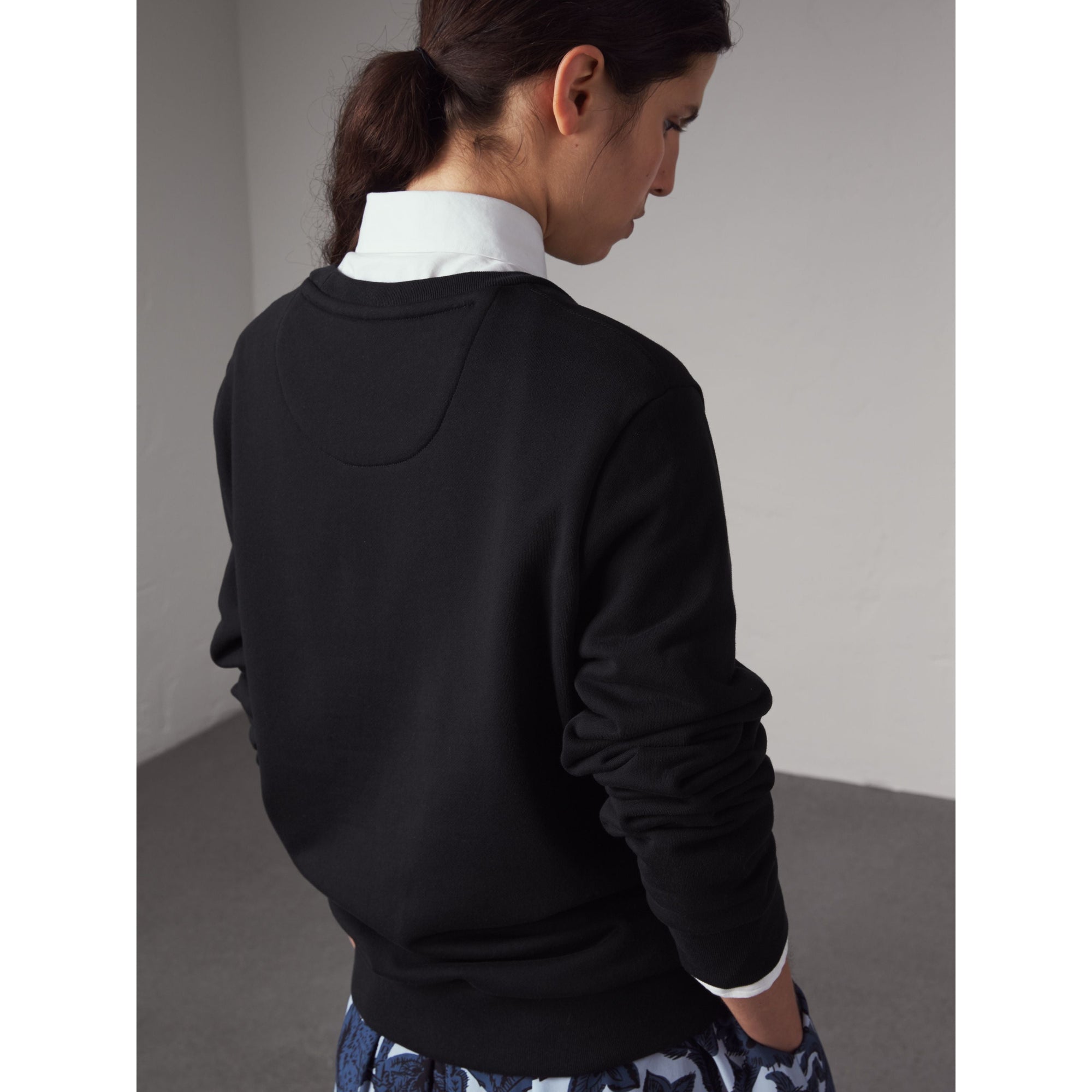 BLACK Sweat-shirt en coton avec motif Bestiaire