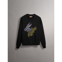 BLACK Sweat-shirt en coton avec motif Bestiaire