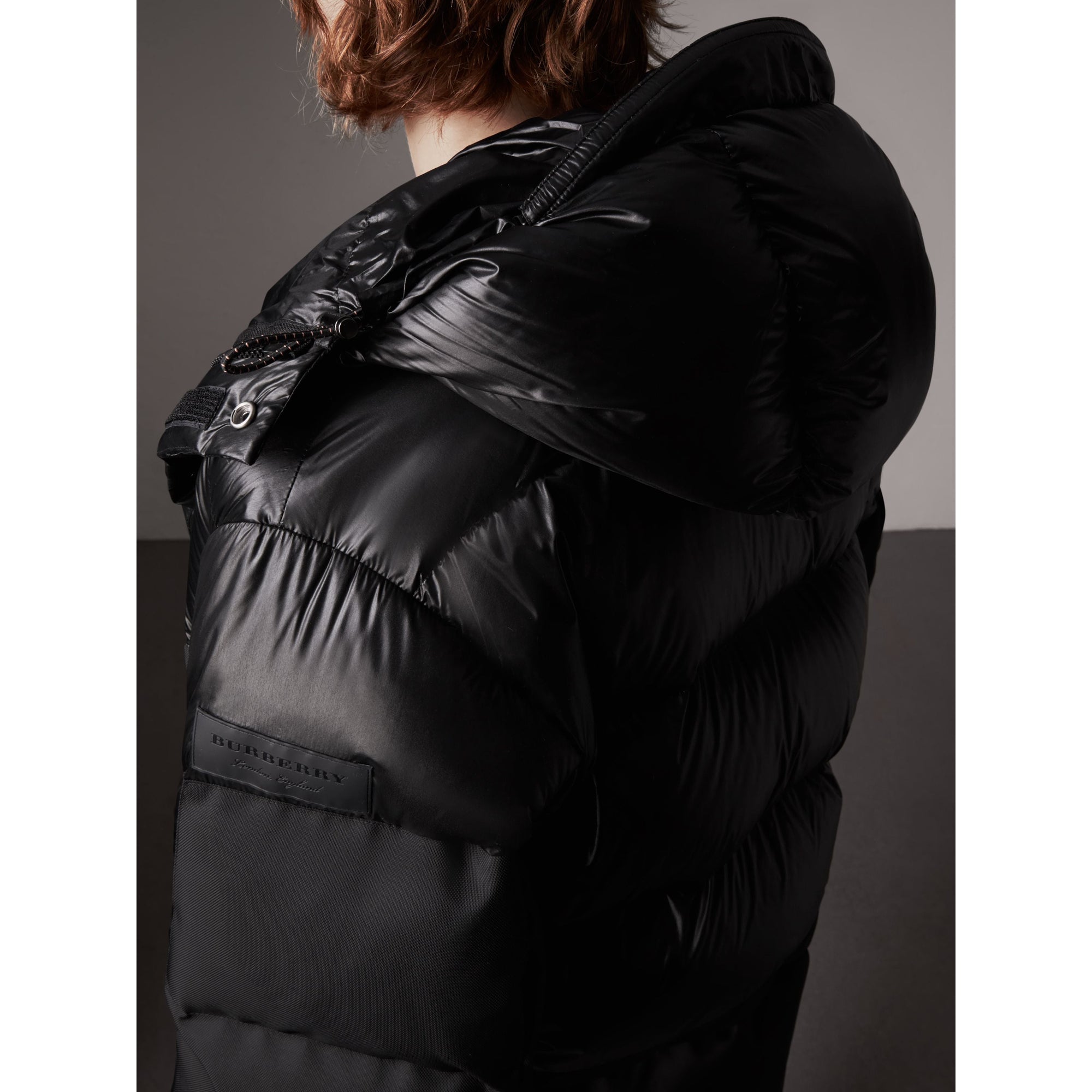 BLACK Doudoune oversize rembourrée à capuche