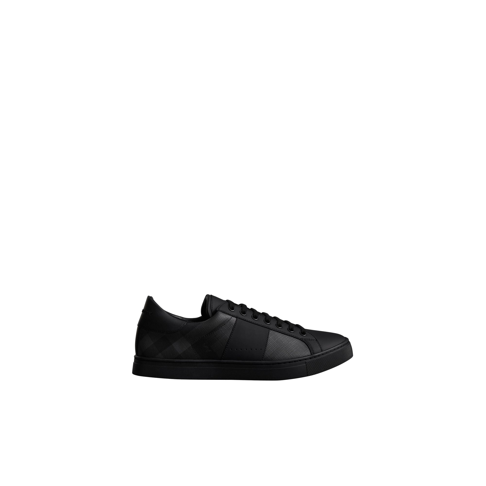 CHARCOAL Sneakers en cuir et tissu London check