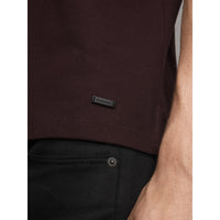 BLACKCURRANT Polo en piqué de coton avec col rayé
