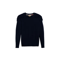 NAVY Pull en laine et cachemire avec galons militaires
