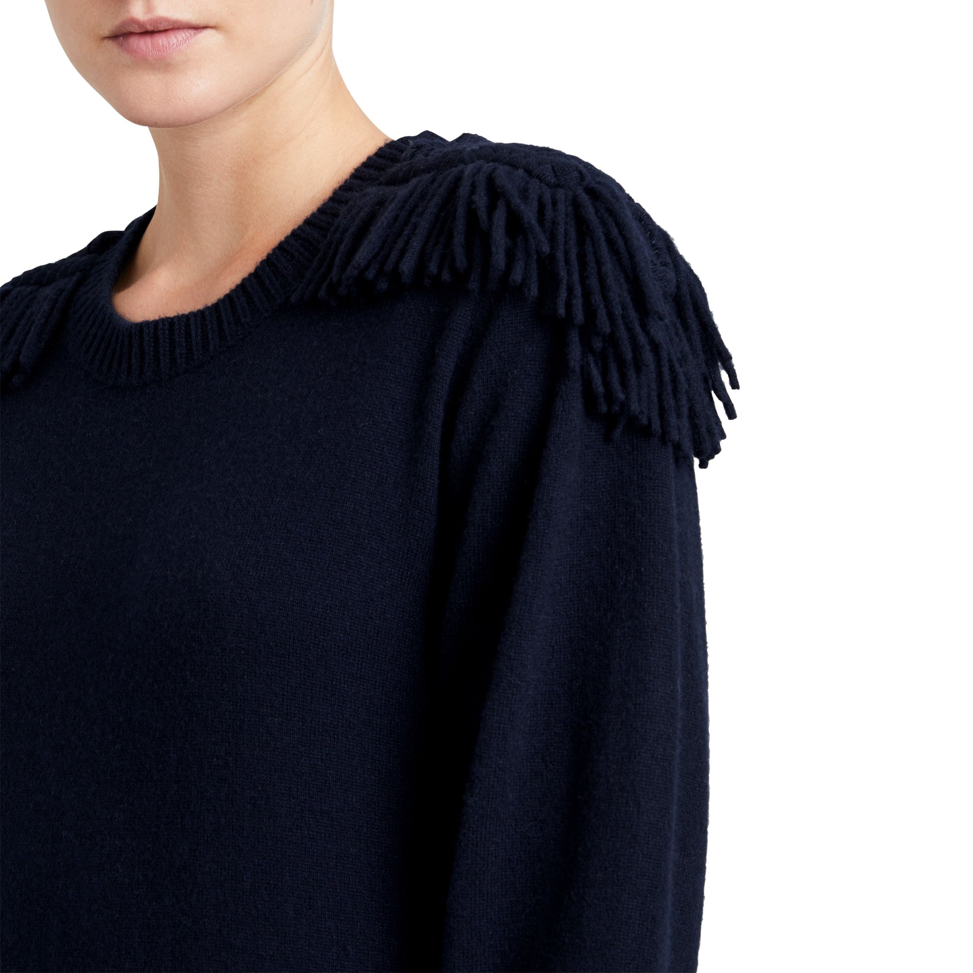 NAVY Pull en laine et cachemire avec galons militaires