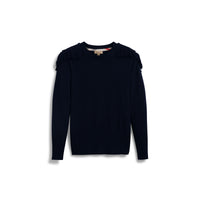 NAVY Pull en laine et cachemire avec galons militaires