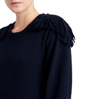 NAVY Pull en laine et cachemire avec galons militaires