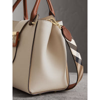 LIMESTONE Sac tote The Buckle moyen en cuir grainé bicolore