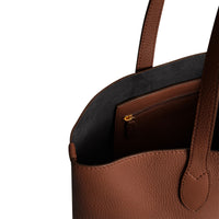 CHESTNUT BROWN Sac tote en cuir estampé