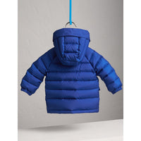 BRILLIANT BLUE Doudoune courte imperméable à capuche