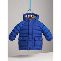 BRILLIANT BLUE Doudoune courte imperméable à capuche