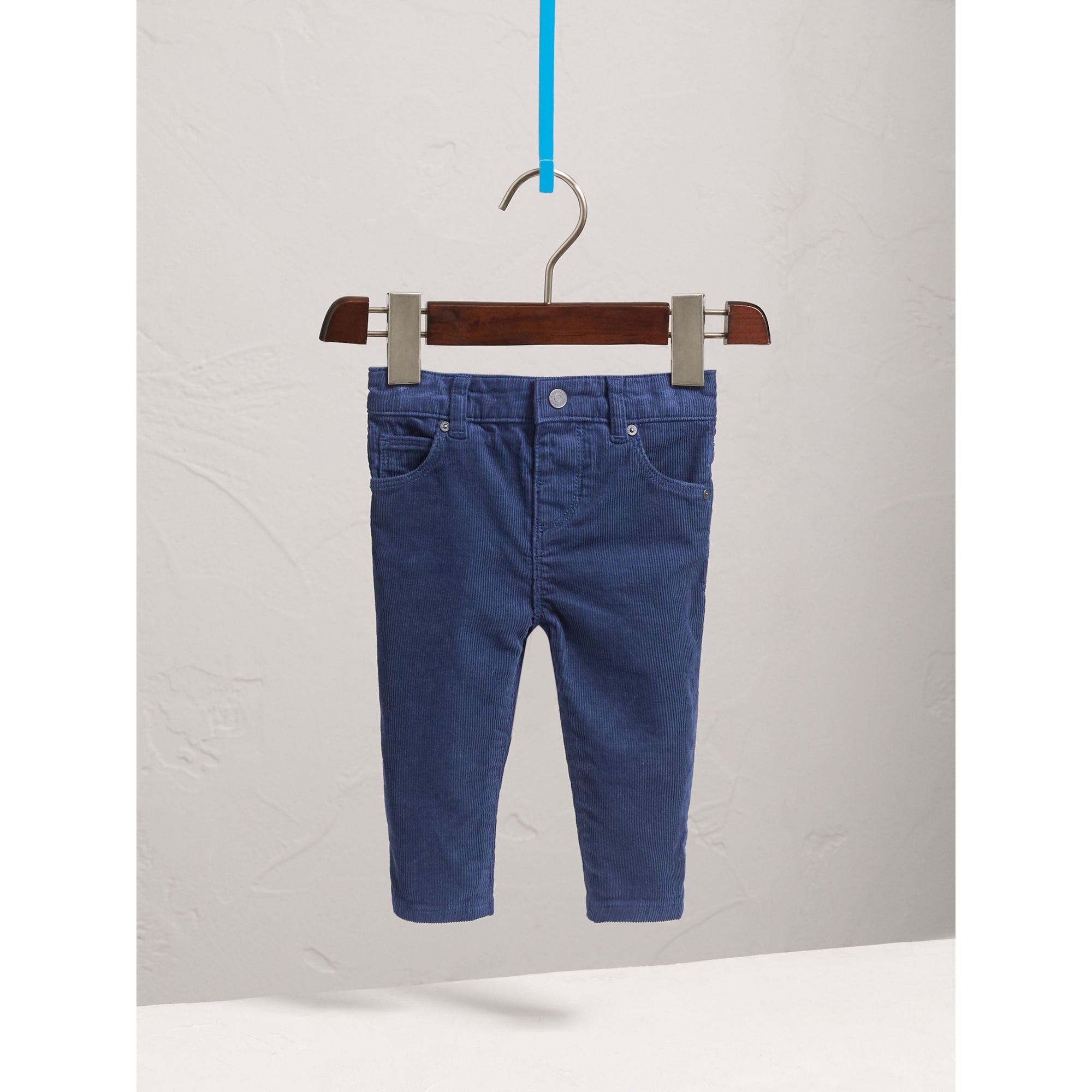 COBALT BLUE Pantalon en velours côtelé extensible
