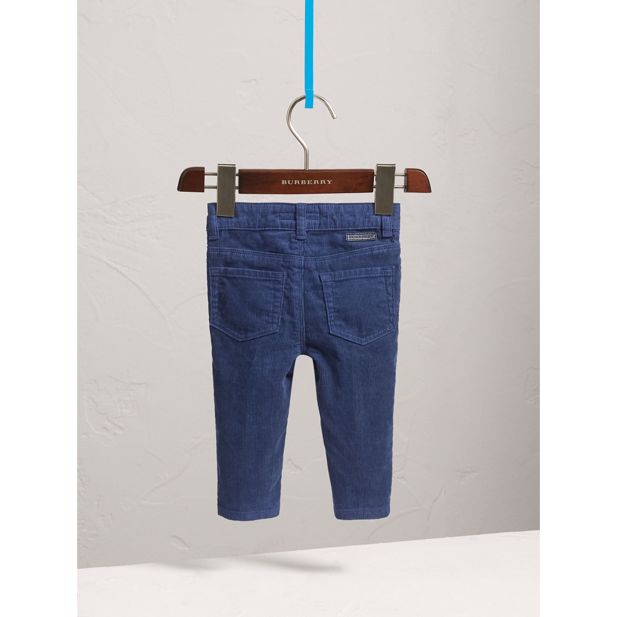 COBALT BLUE Pantalon en velours côtelé extensible