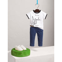 COBALT BLUE Pantalon en velours côtelé extensible