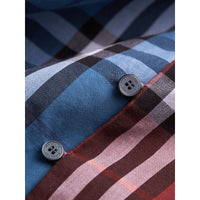 CAMEL Robe froncée en coton à motif check color-block
